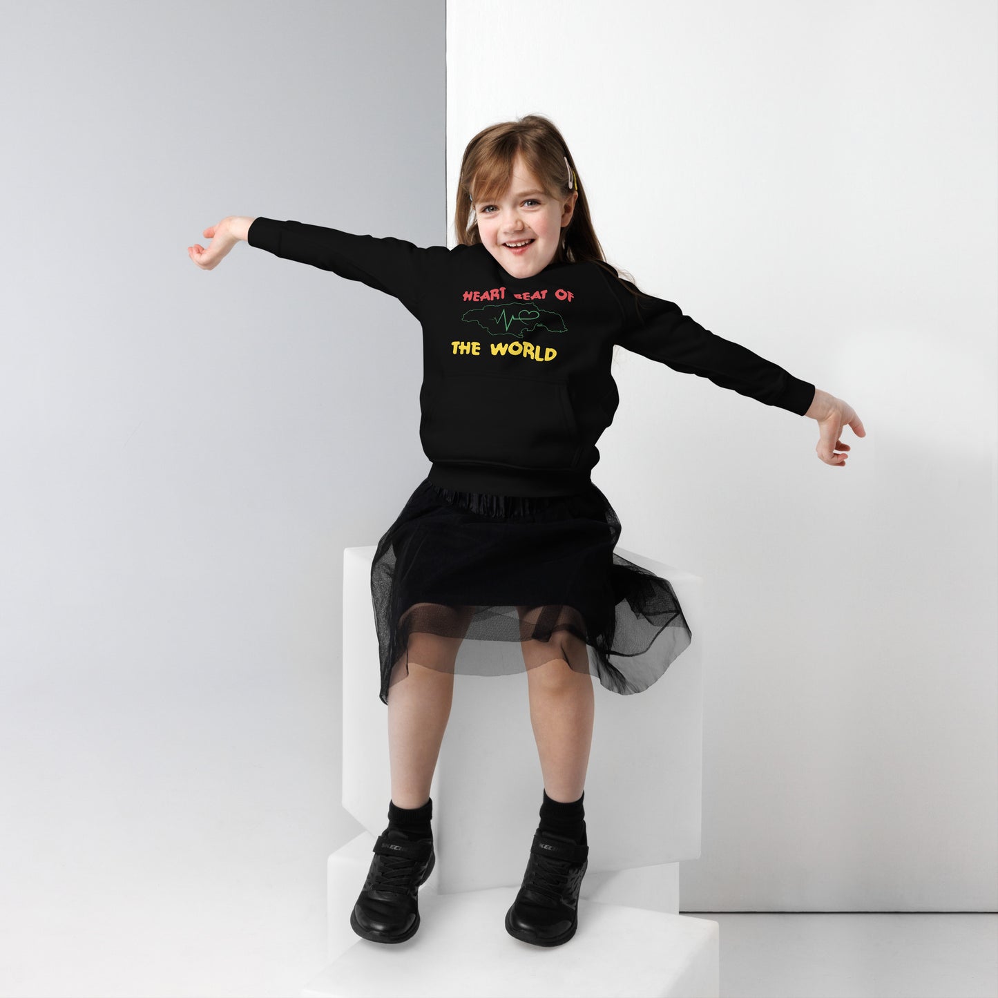 Kids eco "Heartbeat" hoodie