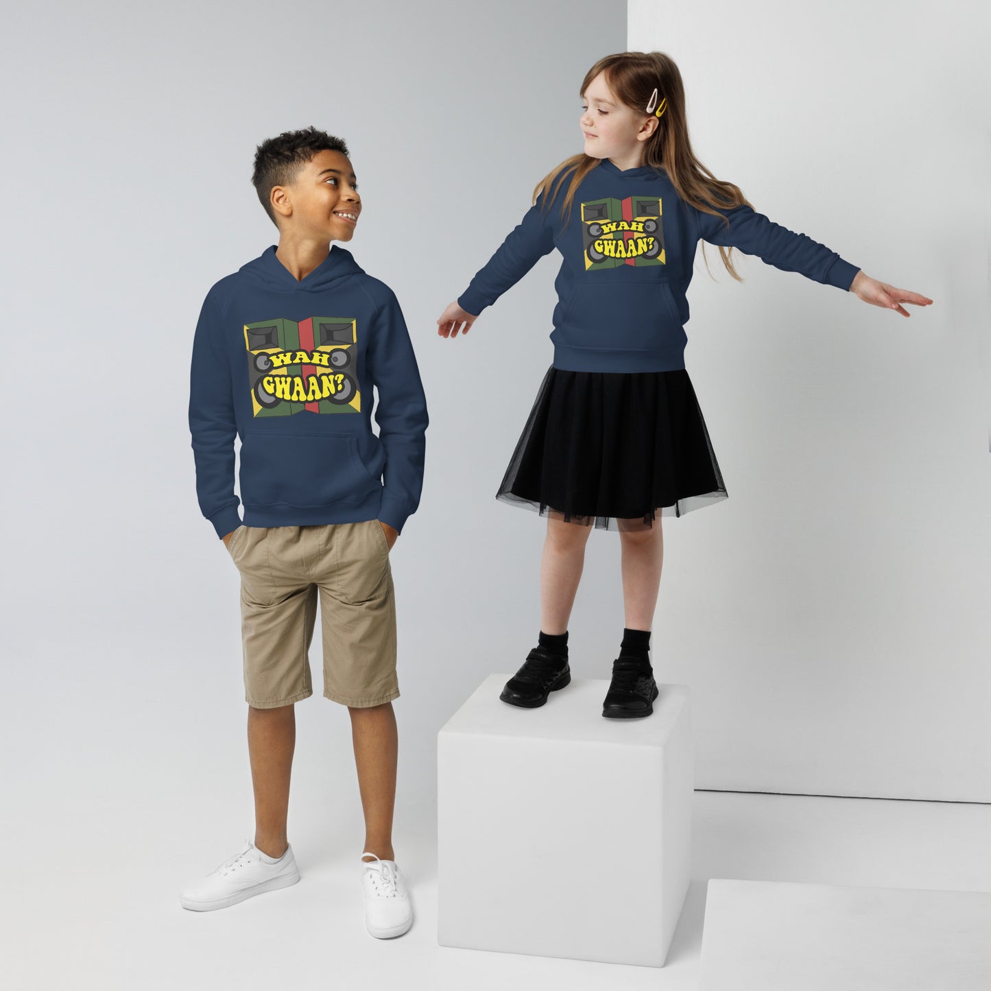 Kids 'Wah Gwaan" eco hoodie