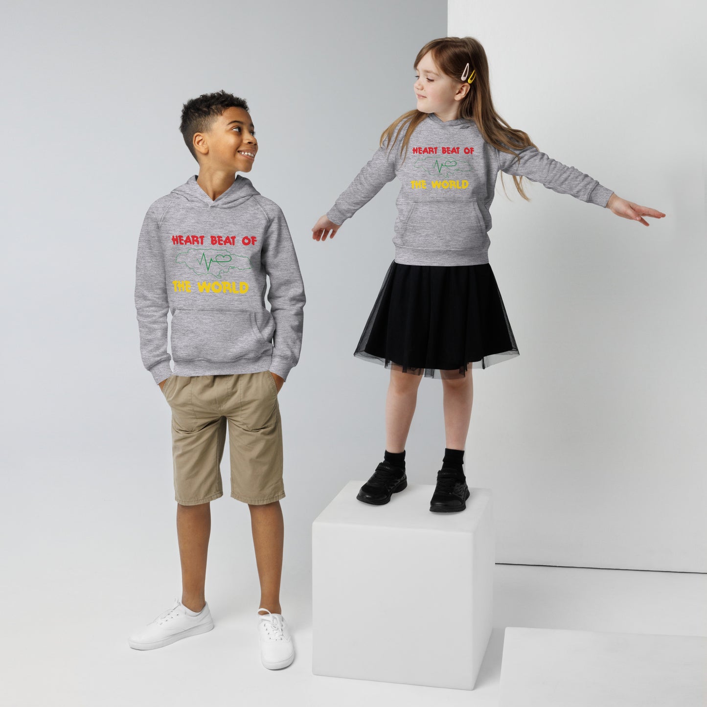 Kids eco "Heartbeat" hoodie