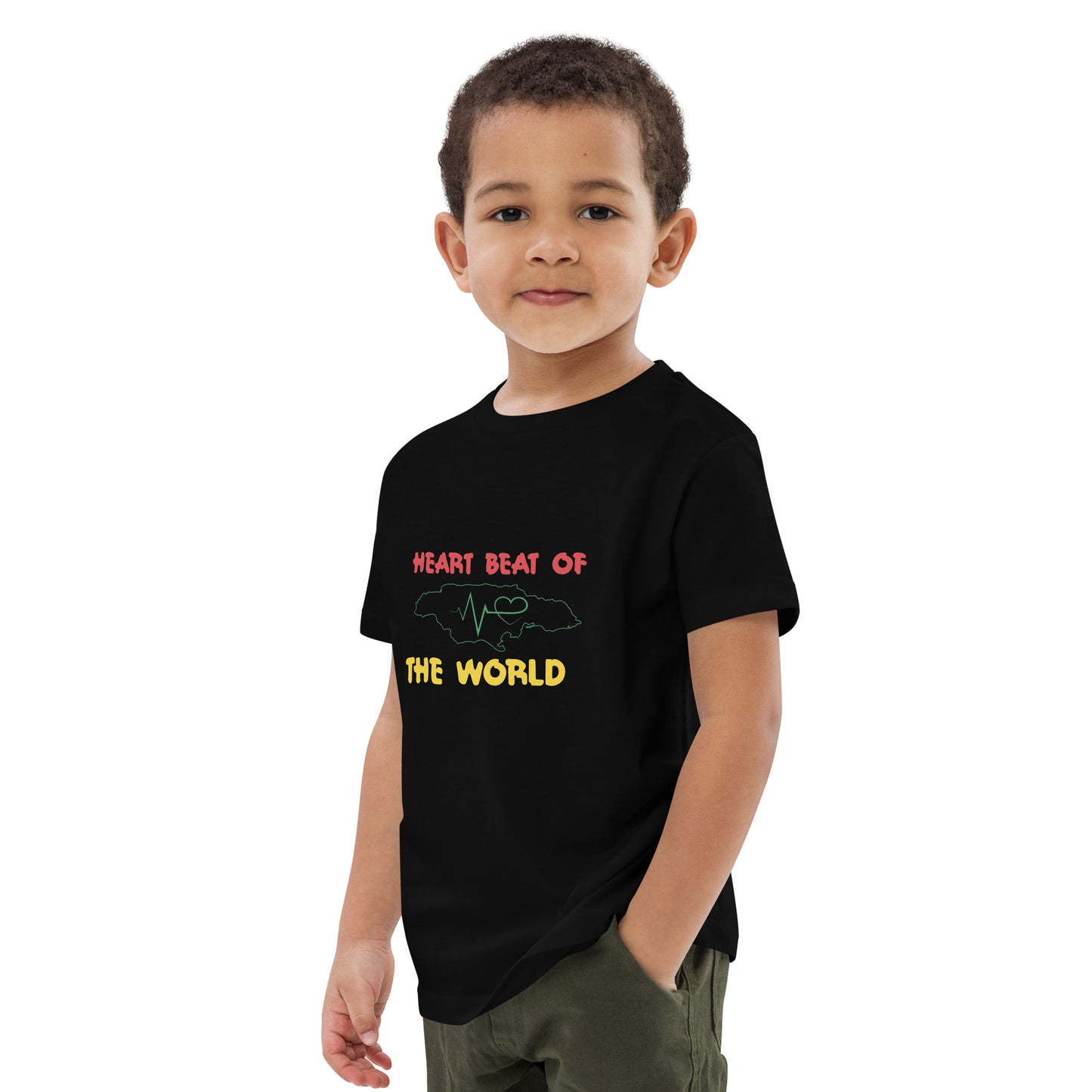 Organic cotton kids "Heartbeat" t-shirt