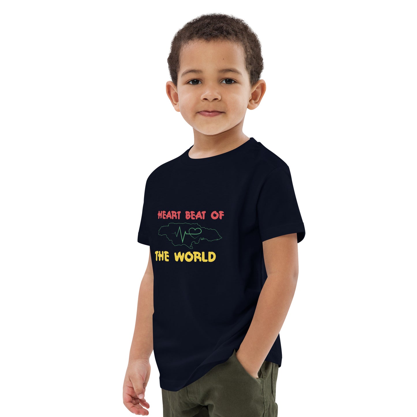 Organic cotton kids "Heartbeat" t-shirt