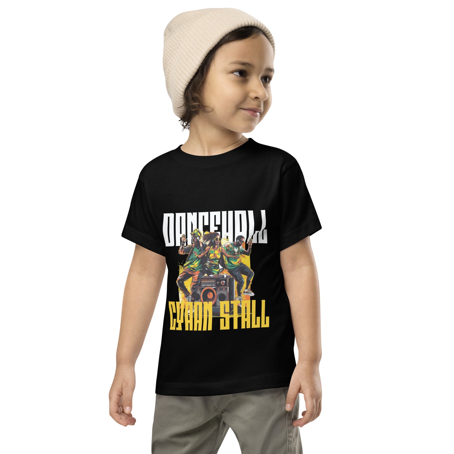 "Dancehall Cyaan Stall" T-shirt met korte mouwen voor peuters