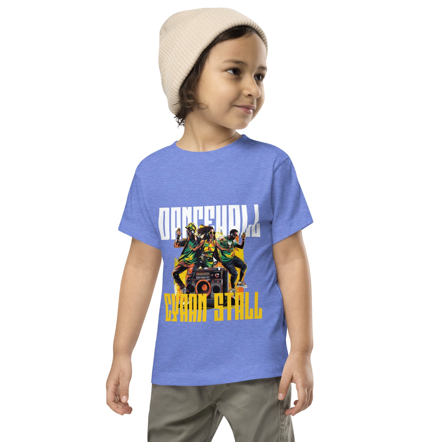 "Dancehall Cyaan Stall" T-shirt met korte mouwen voor peuters