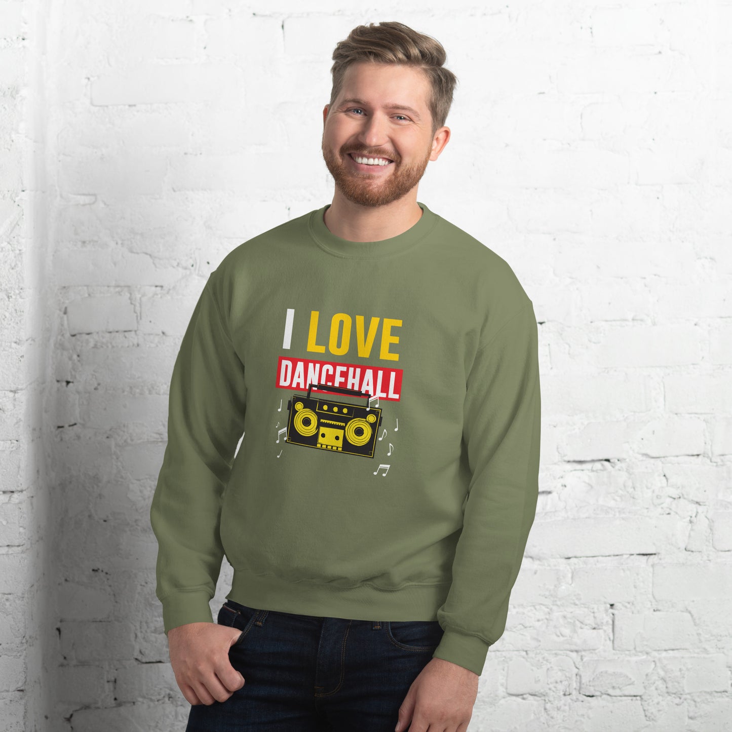 Unisex "I Love Dancehall" Sweatshirt - White Edition