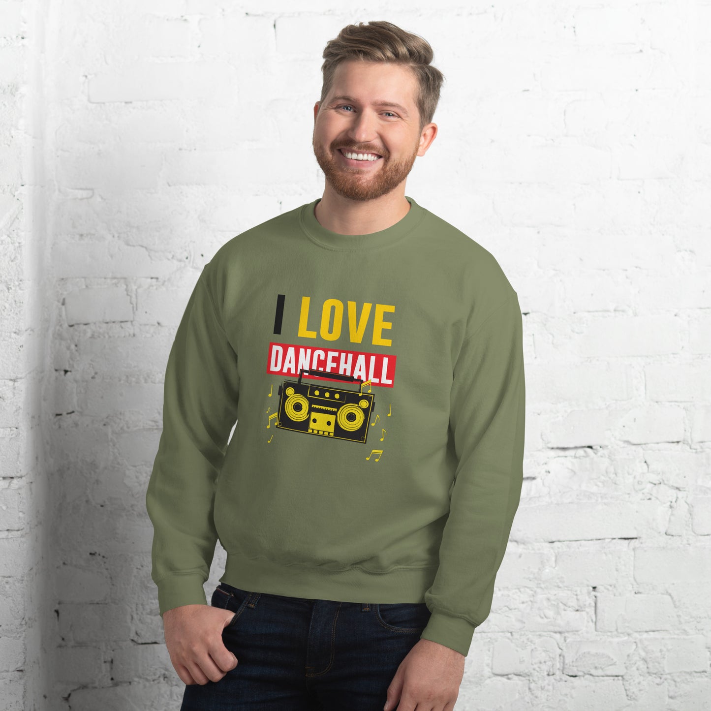 Unisex "I Love Dancehall" Sweatshirt - Black Edition