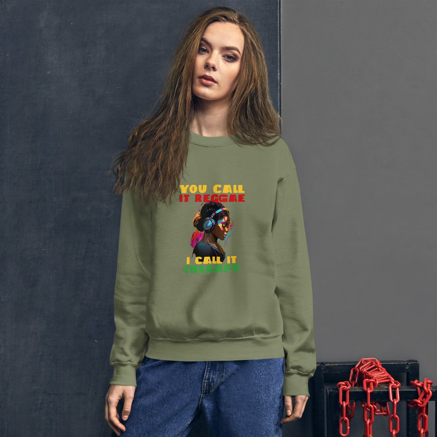 Unisex "Reggae is Therapy" Sweatshirt