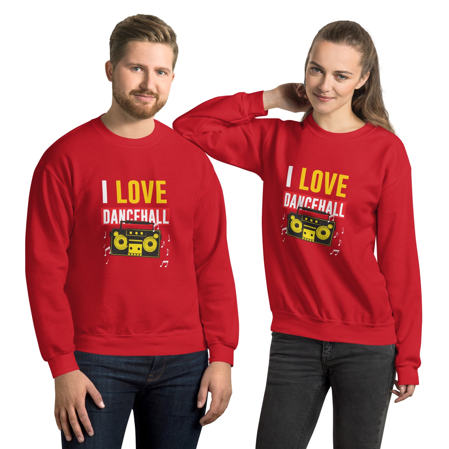 Unisex "I Love Dancehall" Sweatshirt - White Edition