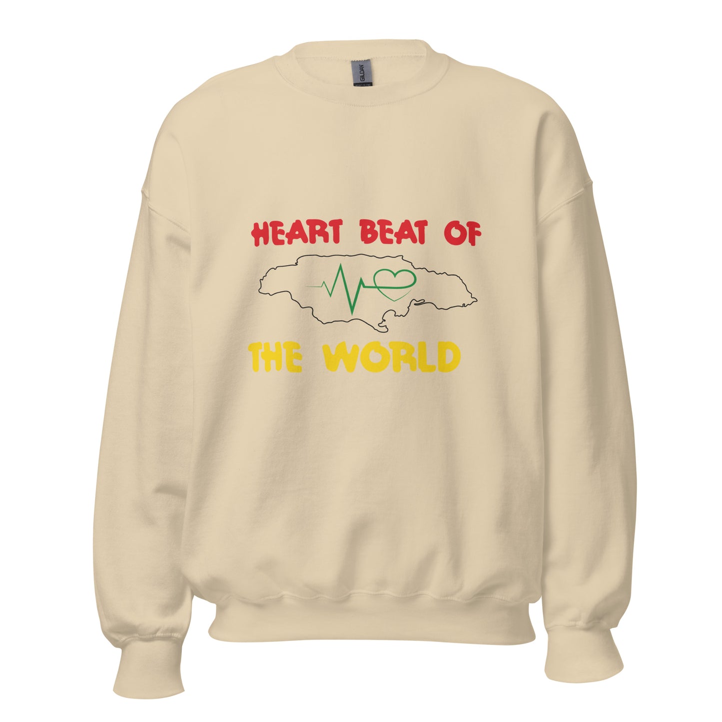 Unisex sweatshirt met "hartslag".
