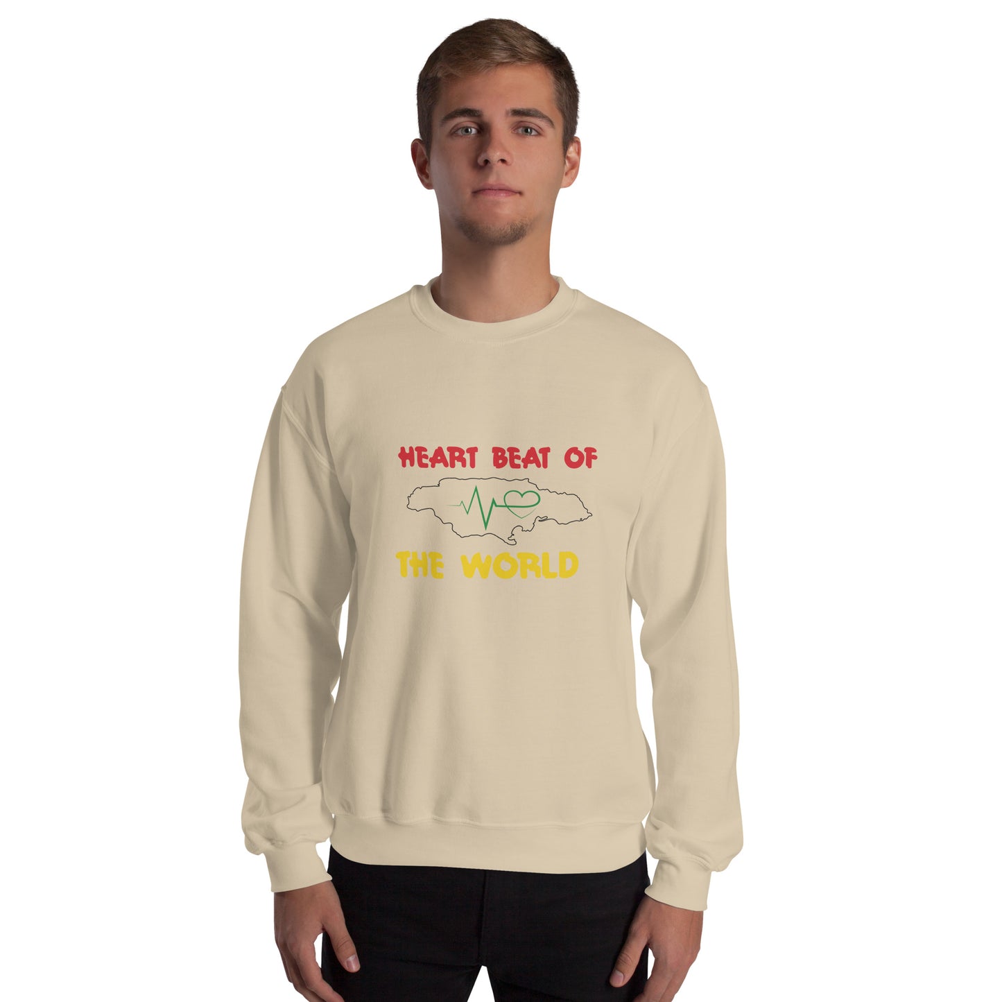 Unisex sweatshirt met "hartslag".