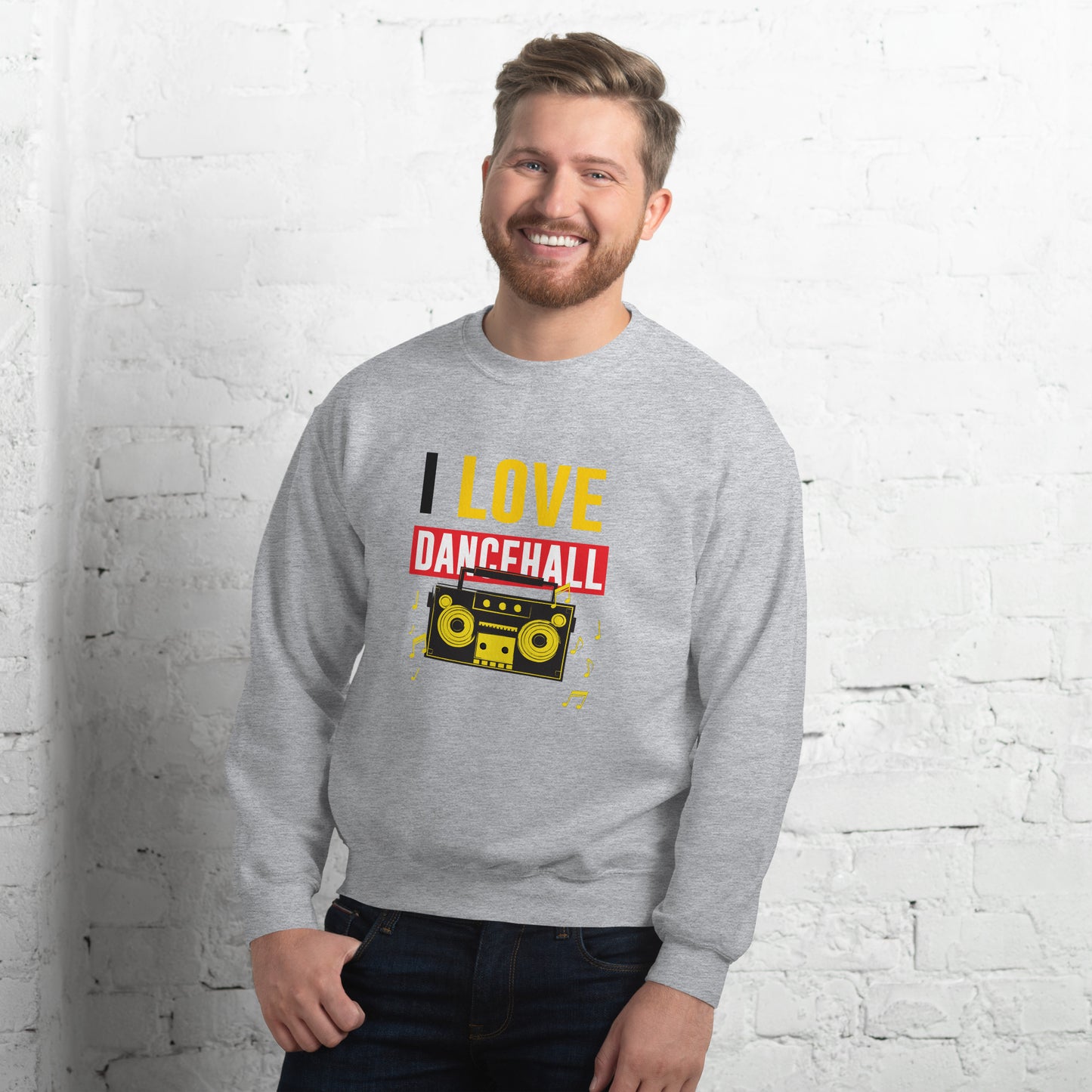 Unisex "I Love Dancehall" Sweatshirt - Black Edition