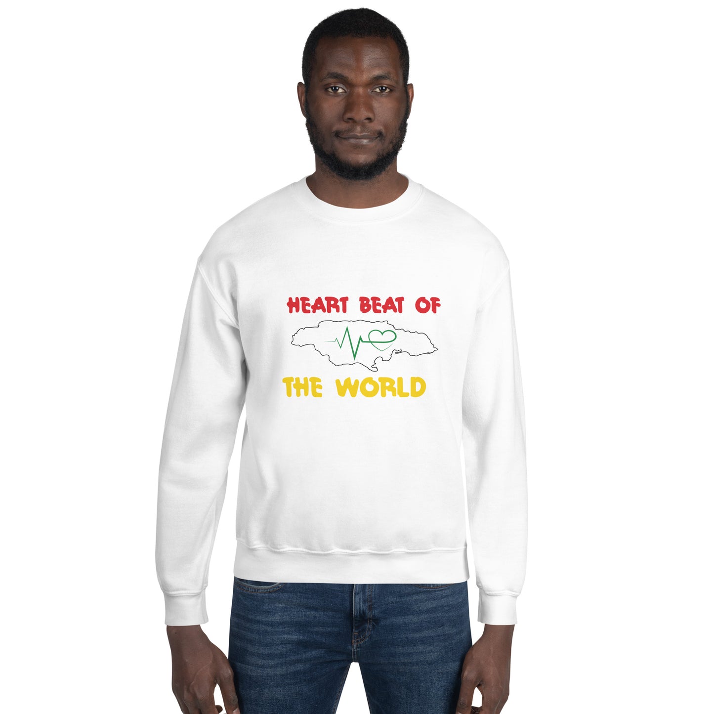 Unisex sweatshirt met "hartslag".