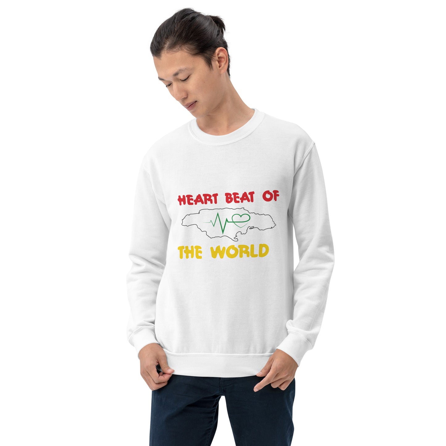 Unisex sweatshirt met "hartslag".