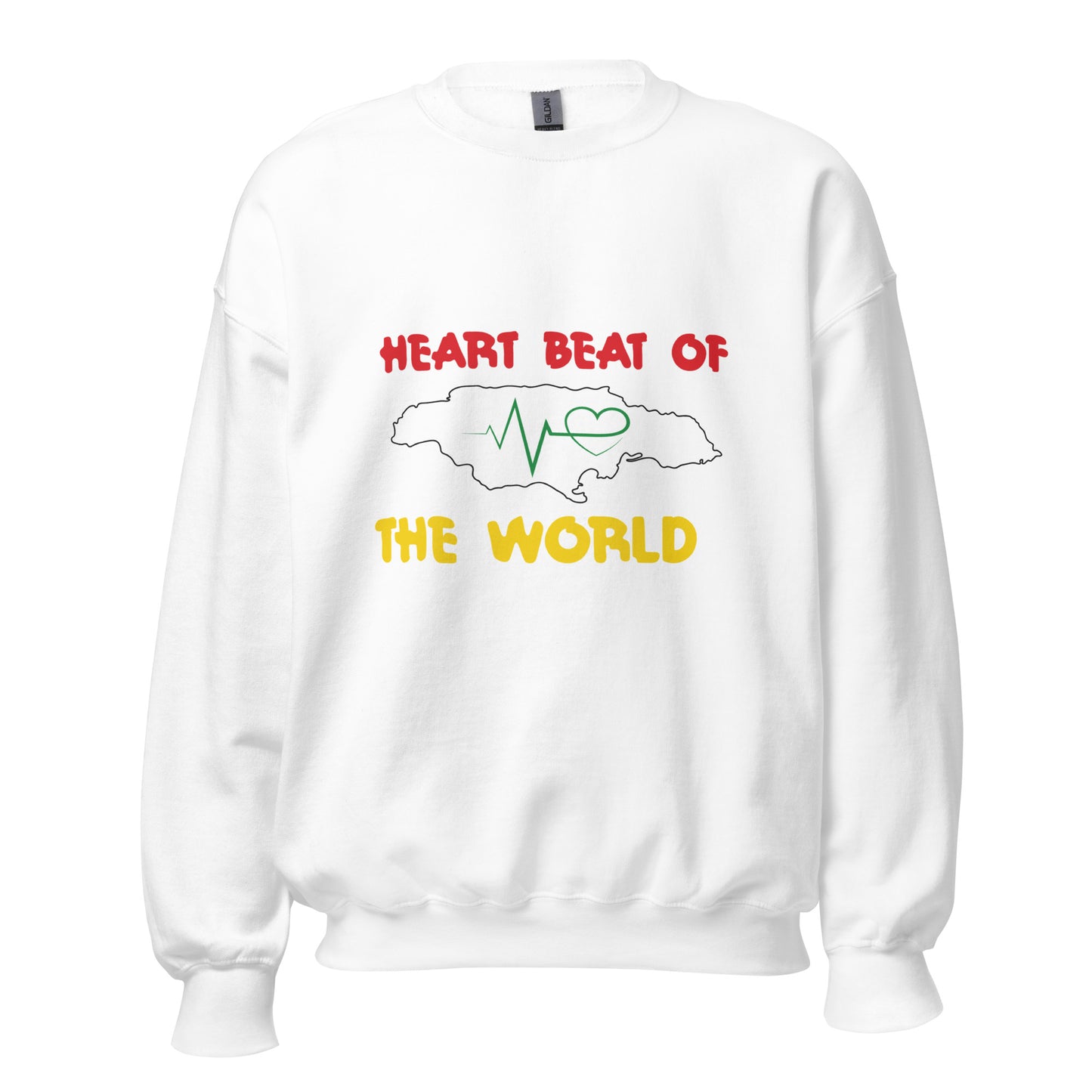 Unisex sweatshirt met "hartslag".