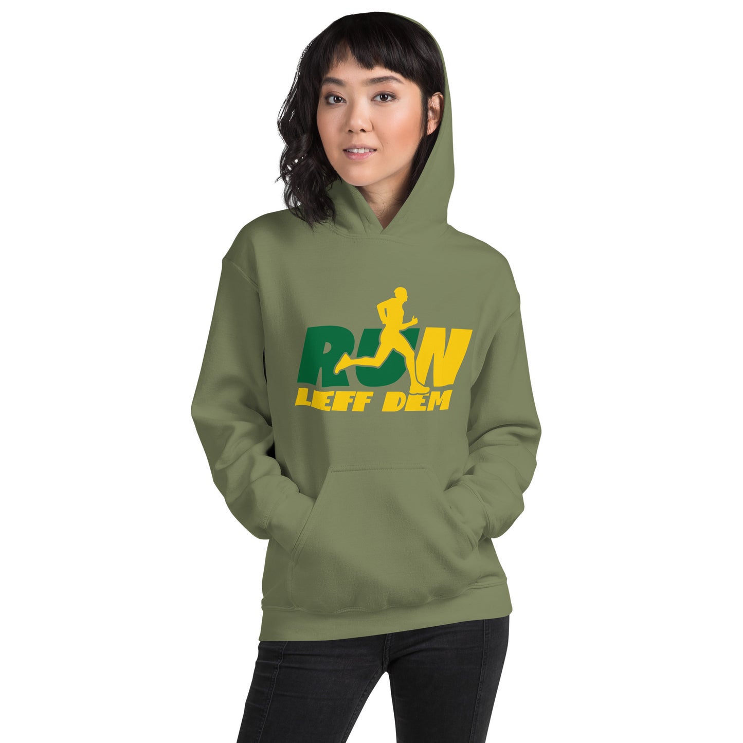 Sweat à capuche unisexe « Run Leff Dem »