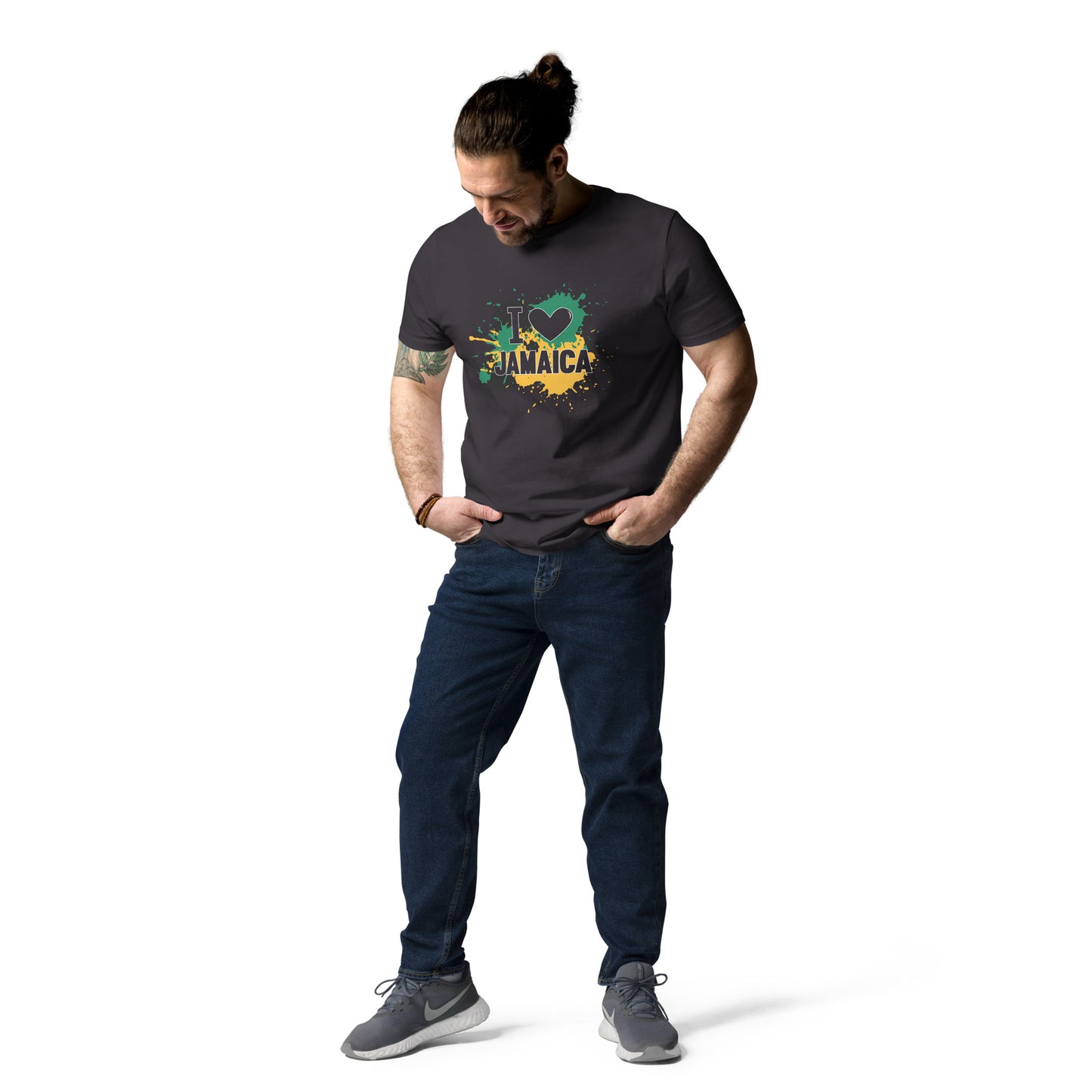 Unisex organic cotton "I <3 Jamaica" t-shirt