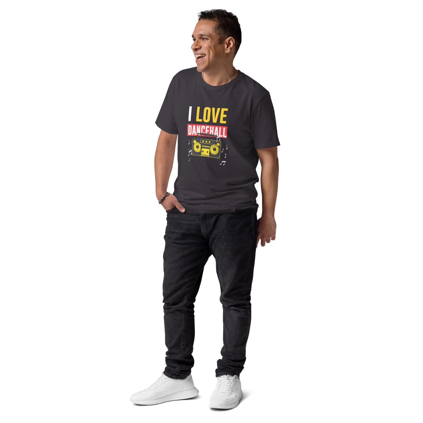 Unisex organic cotton "I love Dancehall" t-shirt - White Edition