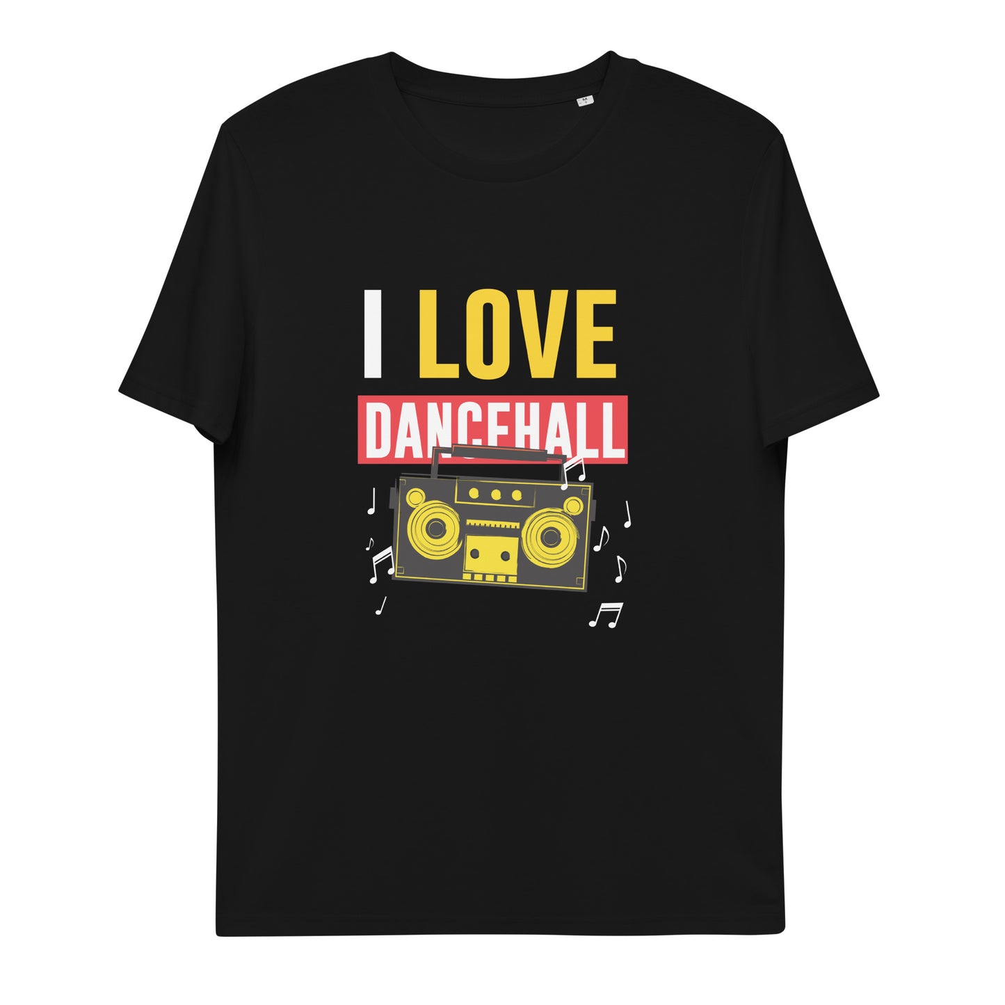 Unisex organic cotton "I love Dancehall" t-shirt - White Edition