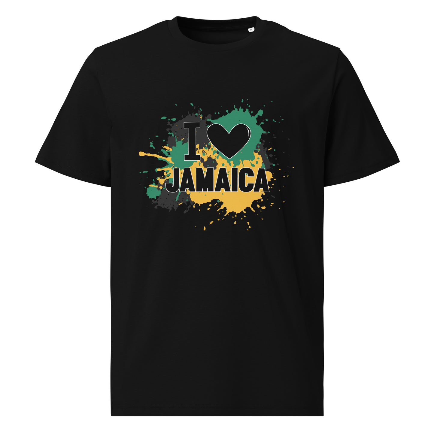 Unisex organic cotton "I <3 Jamaica" t-shirt