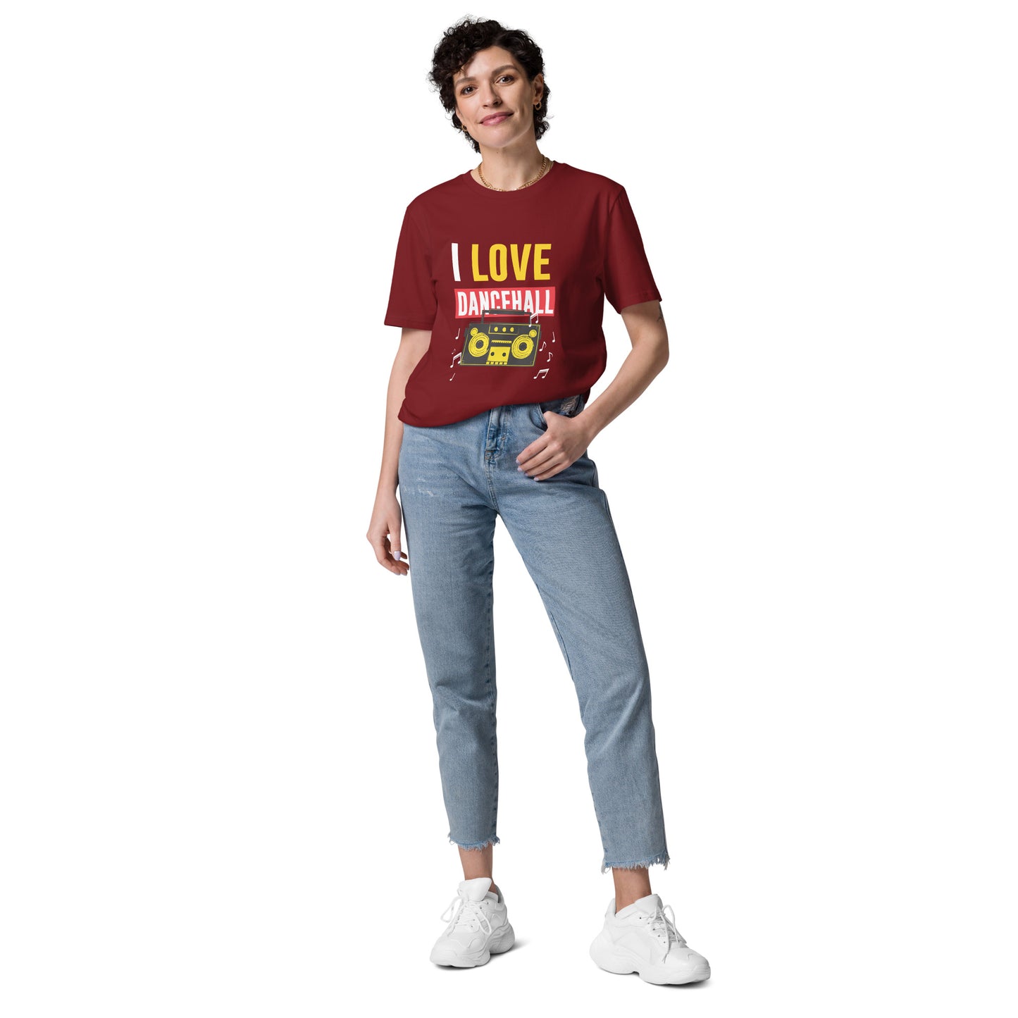 Unisex organic cotton "I love Dancehall" t-shirt - White Edition