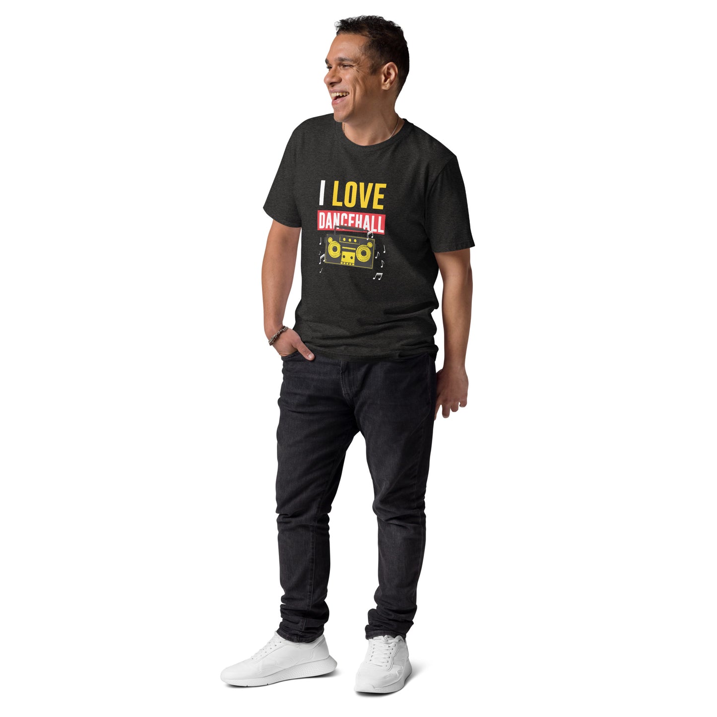 Unisex organic cotton "I love Dancehall" t-shirt - White Edition