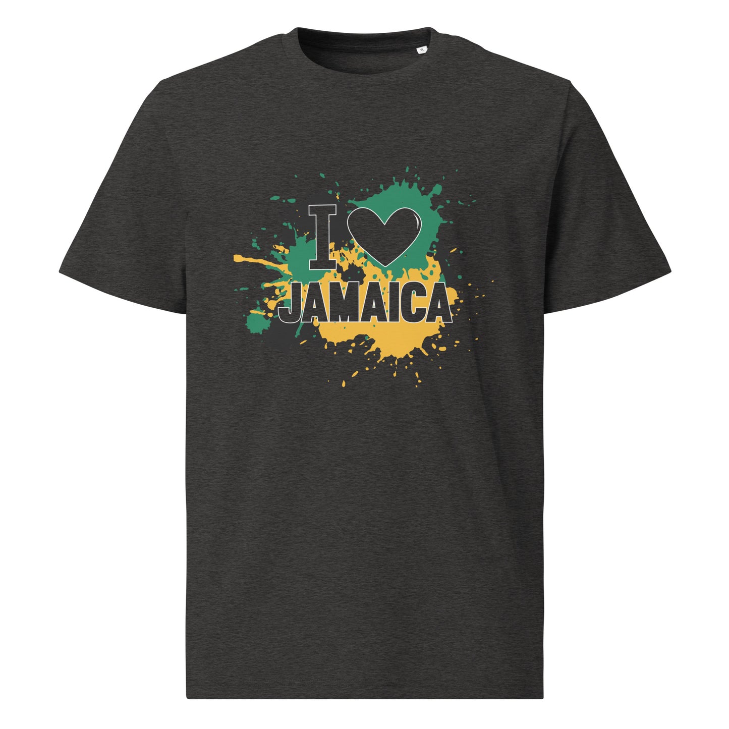 Unisex organic cotton "I <3 Jamaica" t-shirt