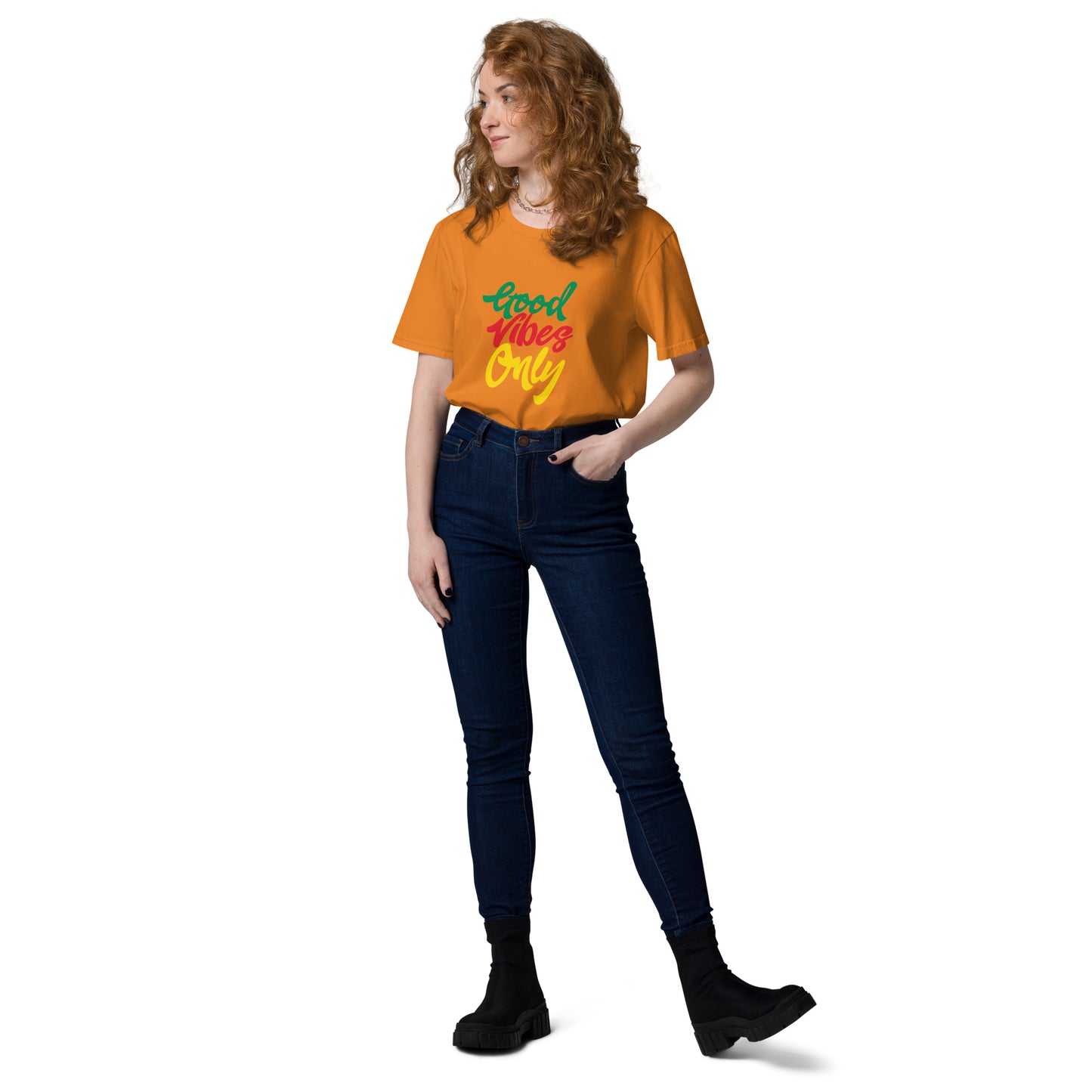 Unisex organic cotton "Good Vibes Only" t-shirt