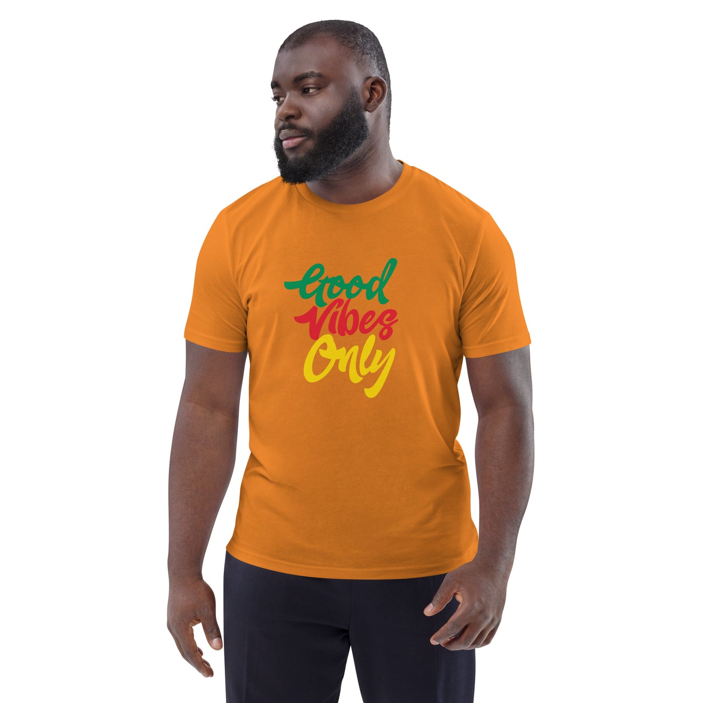 Unisex organic cotton "Good Vibes Only" t-shirt
