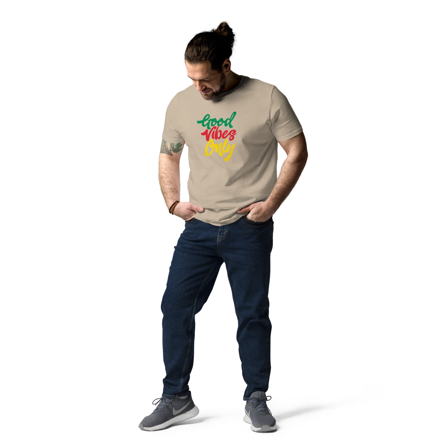 Unisex organic cotton "Good Vibes Only" t-shirt