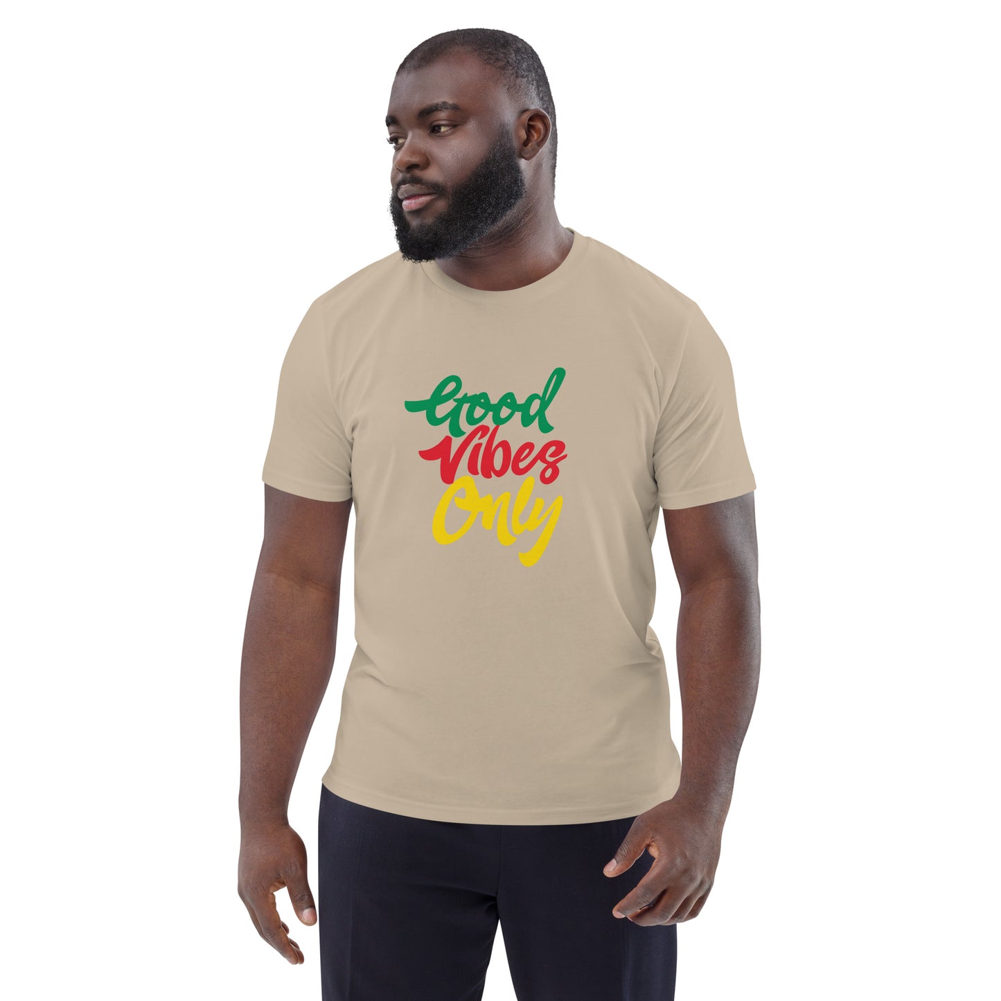 Unisex organic cotton "Good Vibes Only" t-shirt