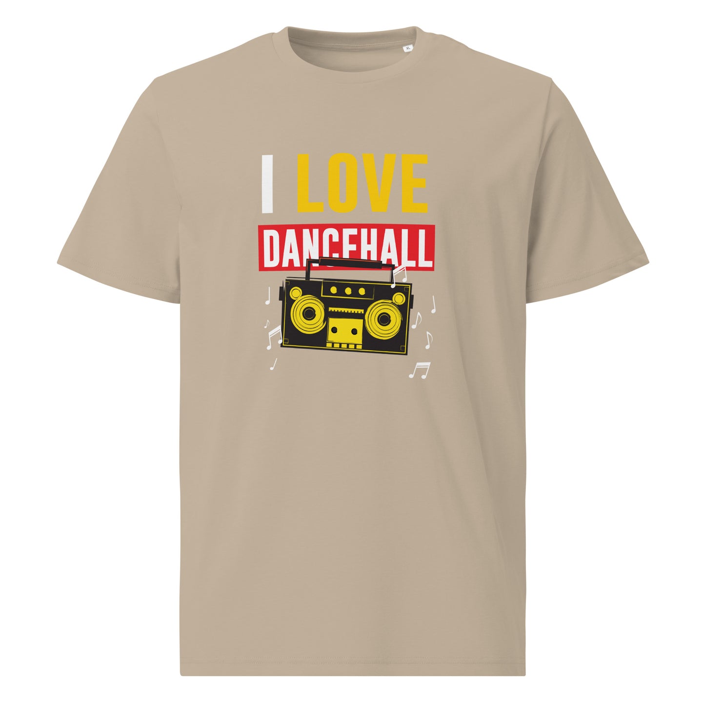 Unisex organic cotton "I love Dancehall" t-shirt - White Edition
