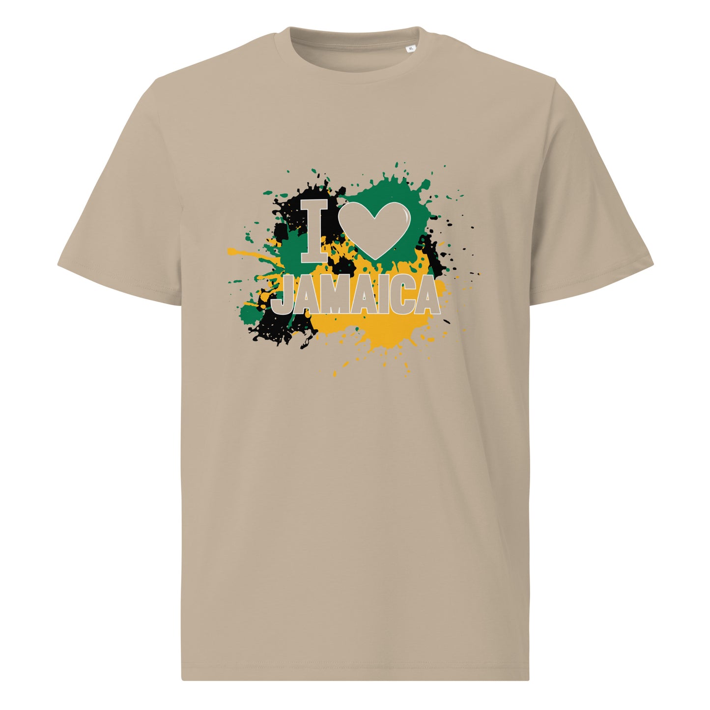 Unisex organic cotton "I <3 Jamaica" t-shirt