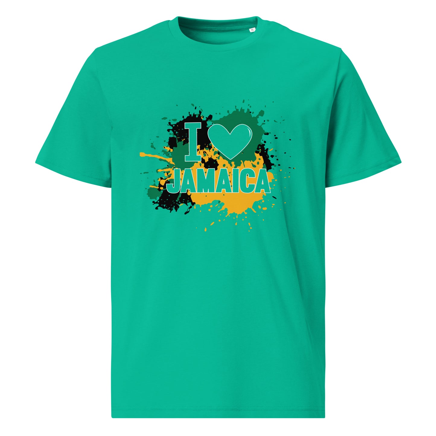 Unisex organic cotton "I <3 Jamaica" t-shirt