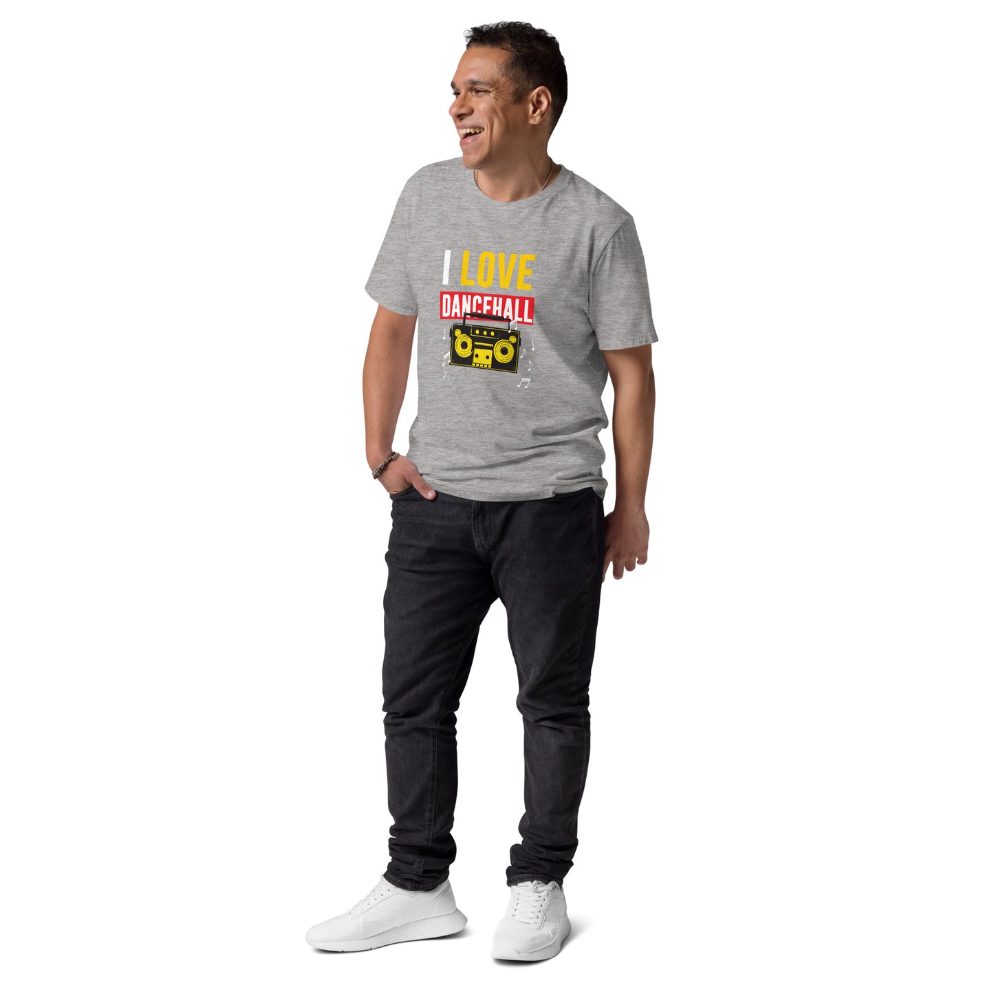 Unisex organic cotton "I love Dancehall" t-shirt - White Edition