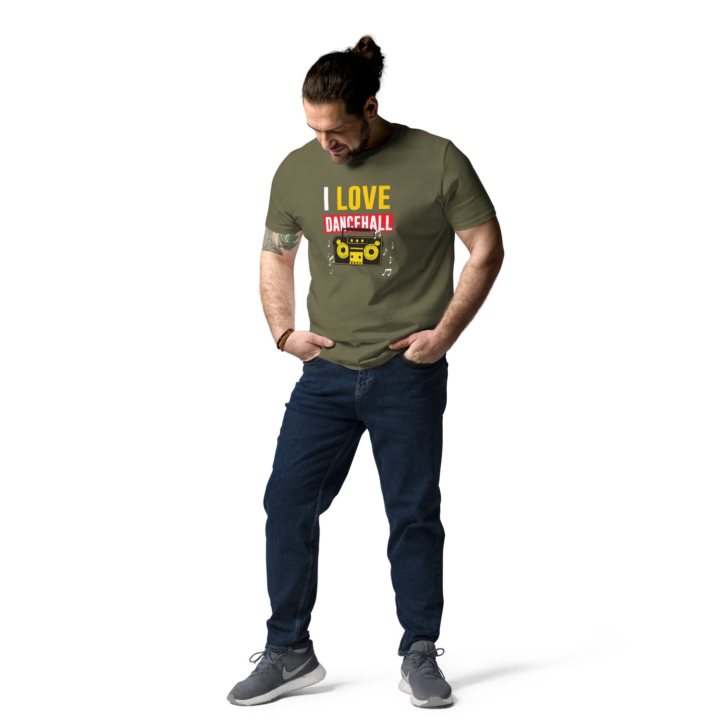 Unisex organic cotton "I love Dancehall" t-shirt - White Edition