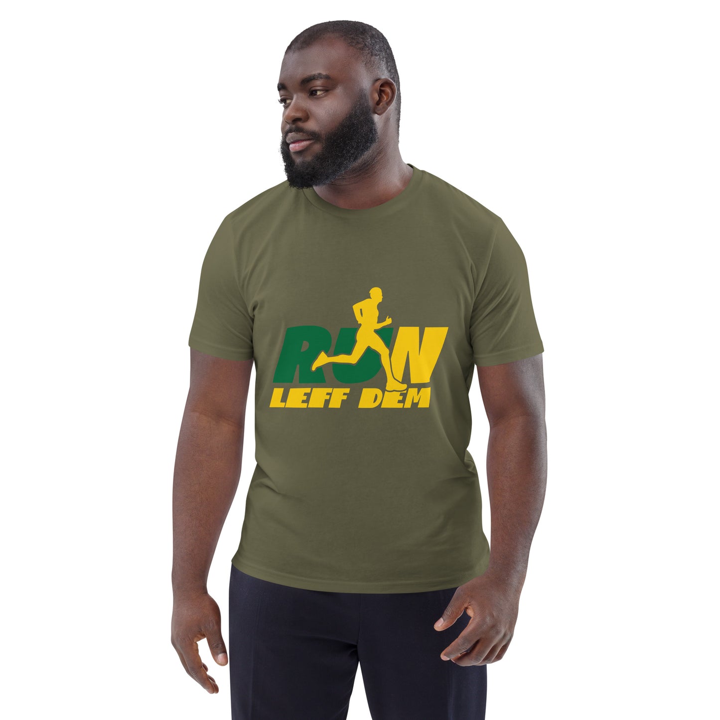 Unisex organic cotton "Run Leff Dem" t-shirt