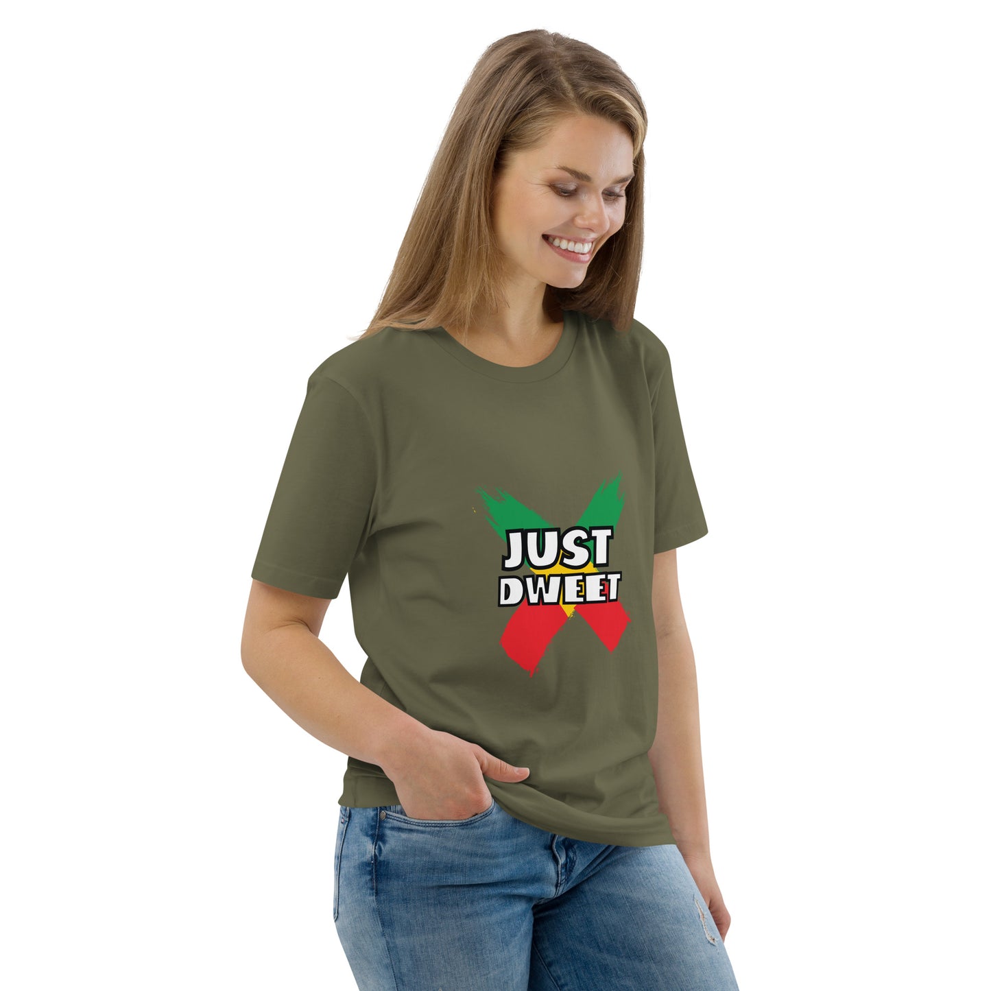 Unisex organic cotton "Just Dweet" t-shirt