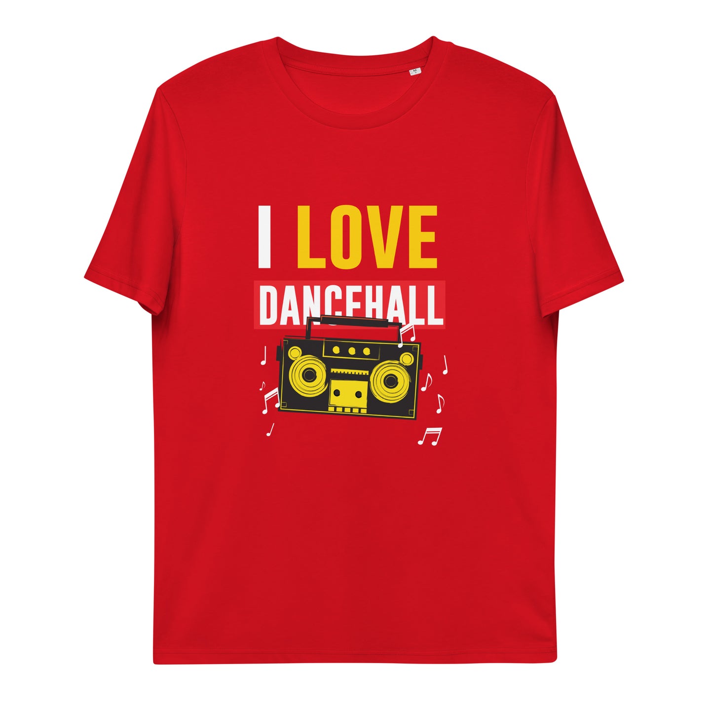 Unisex organic cotton "I love Dancehall" t-shirt - White Edition