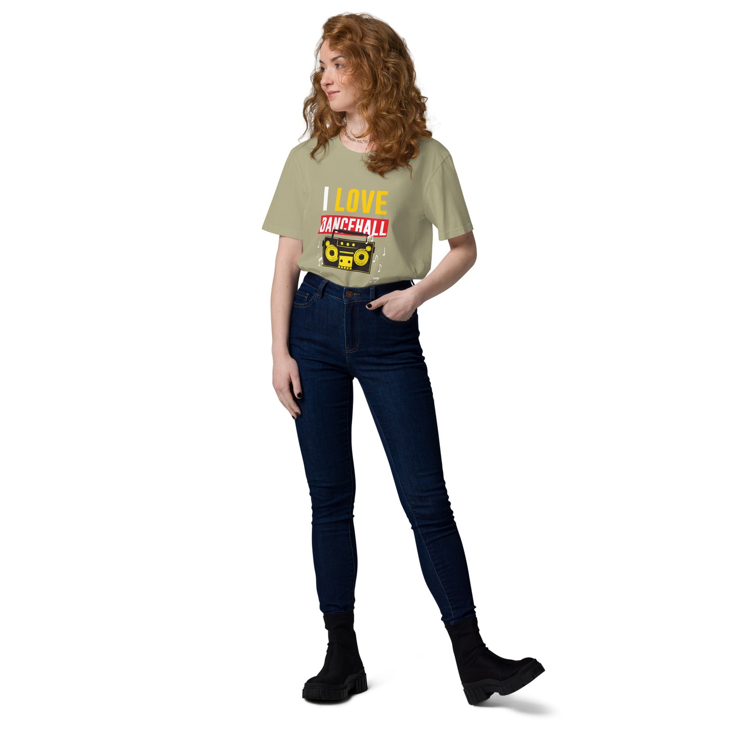 Unisex organic cotton "I love Dancehall" t-shirt - White Edition