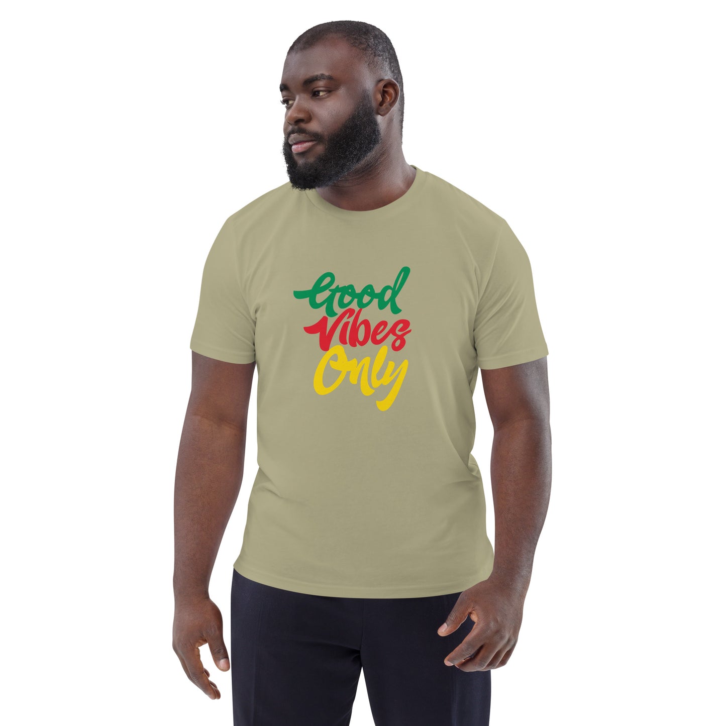 Unisex organic cotton "Good Vibes Only" t-shirt