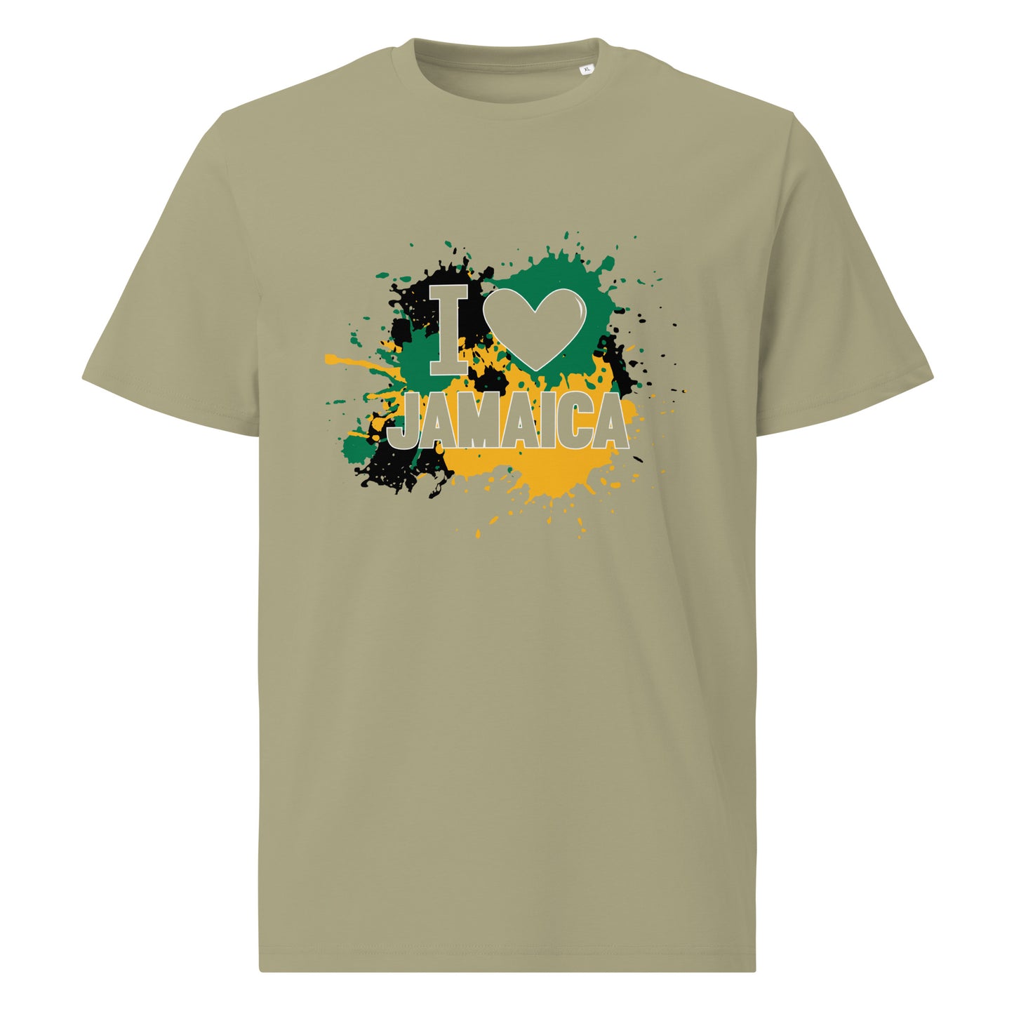 Unisex organic cotton "I <3 Jamaica" t-shirt