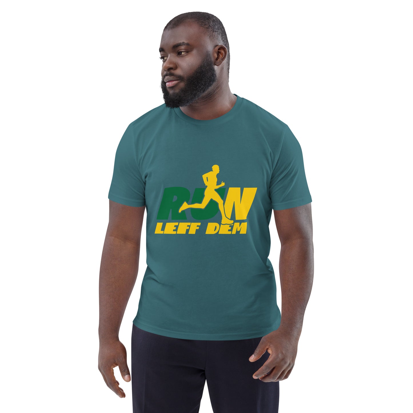 Unisex organic cotton "Run Leff Dem" t-shirt