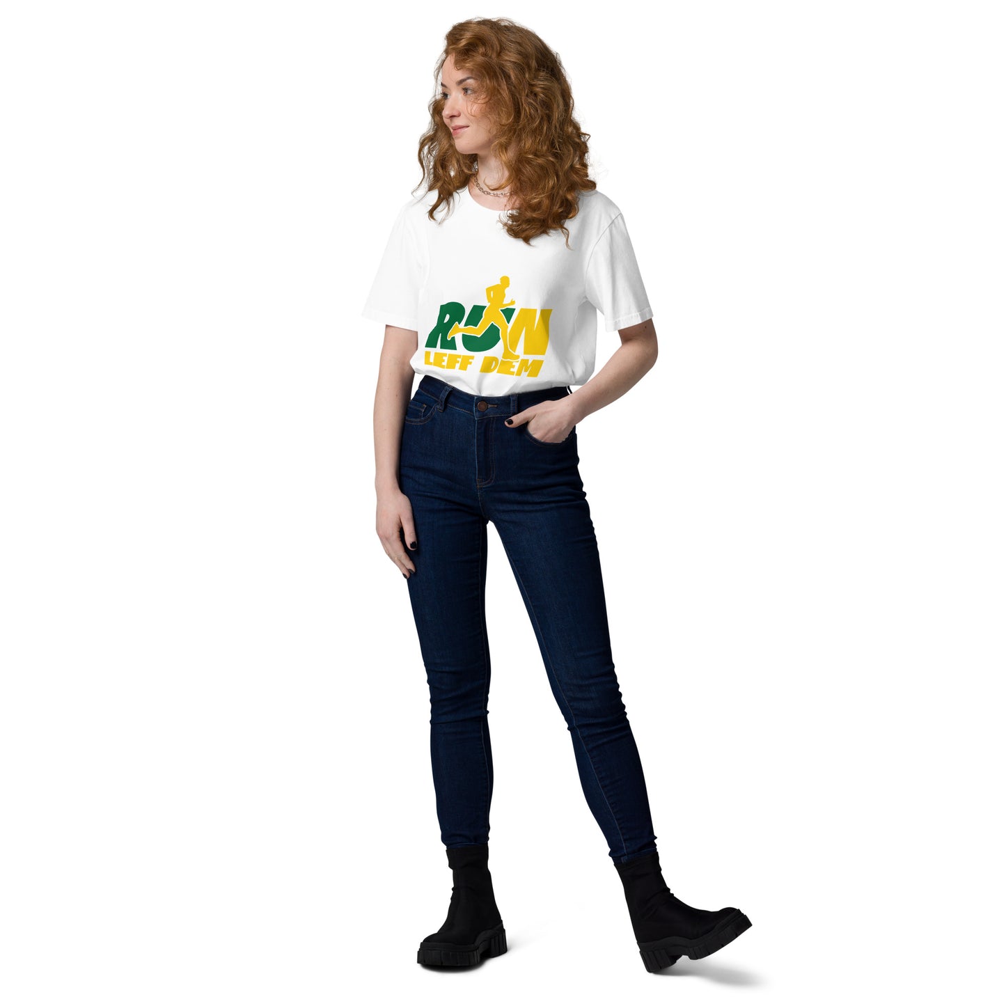 Unisex organic cotton "Run Leff Dem" t-shirt