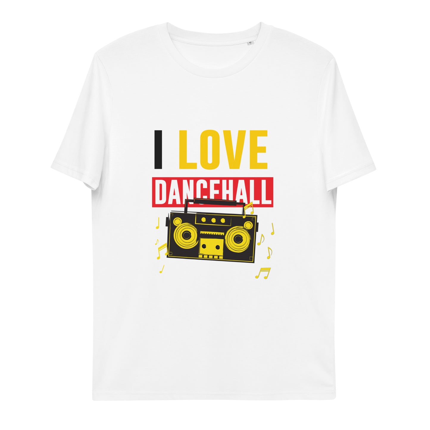 Unisex organic cotton "I love Dancehall" t-shirt - Black Edition