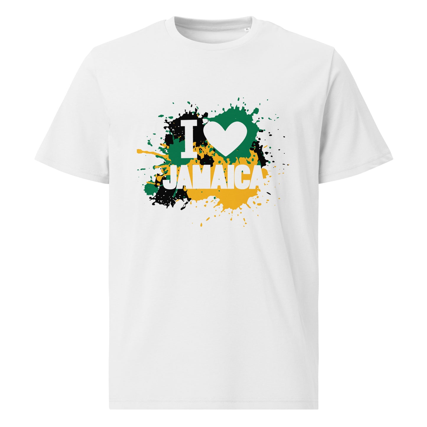 Unisex organic cotton "I <3 Jamaica" t-shirt