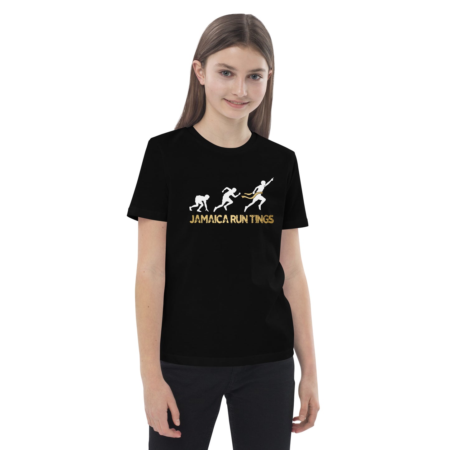Organic cotton kids "Jamaica run tings" t-shirt