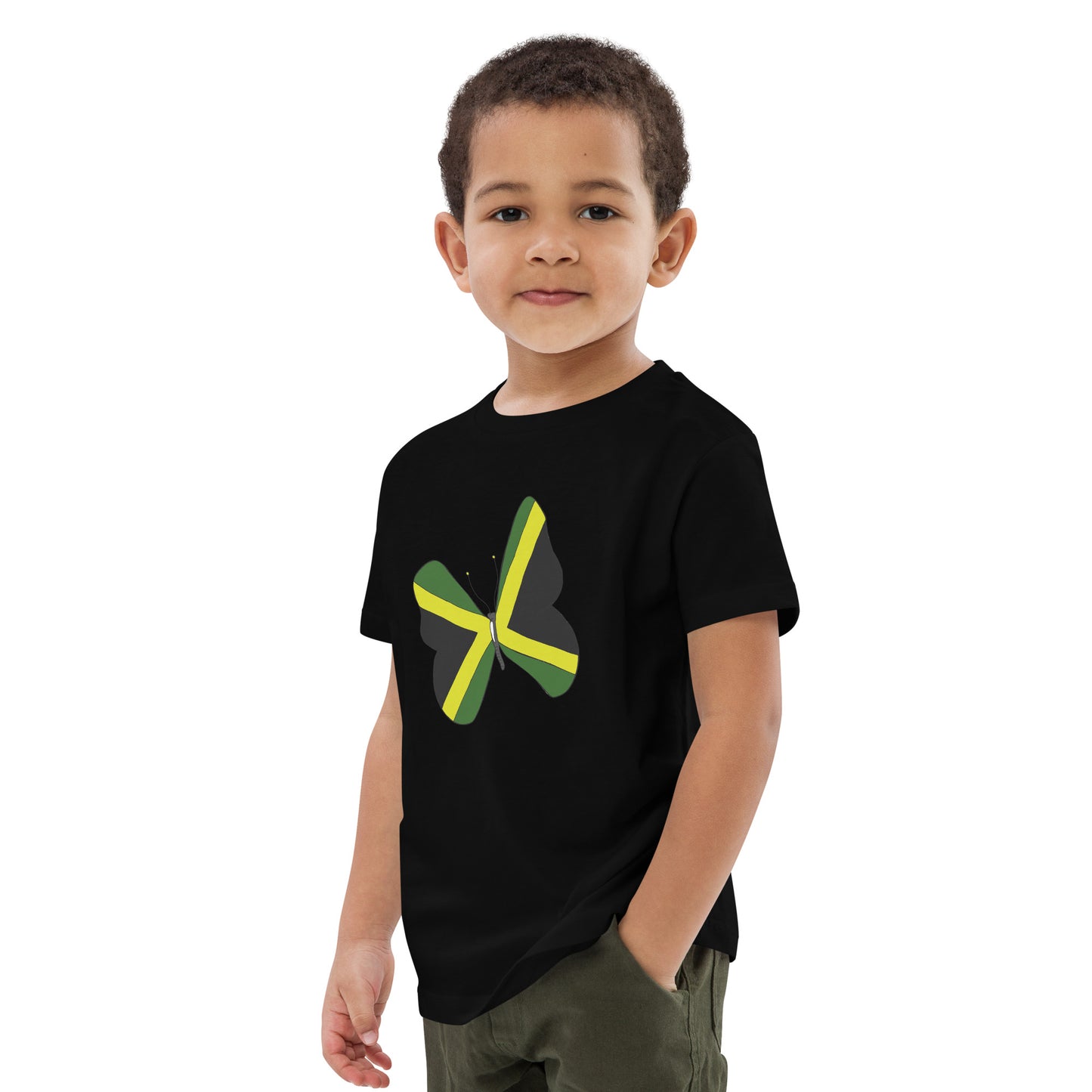 Biologisch katoenen kinder t-shirt "JA Butterfly".