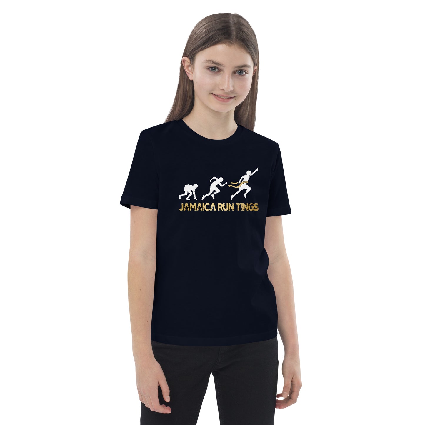 Organic cotton kids "Jamaica run tings" t-shirt