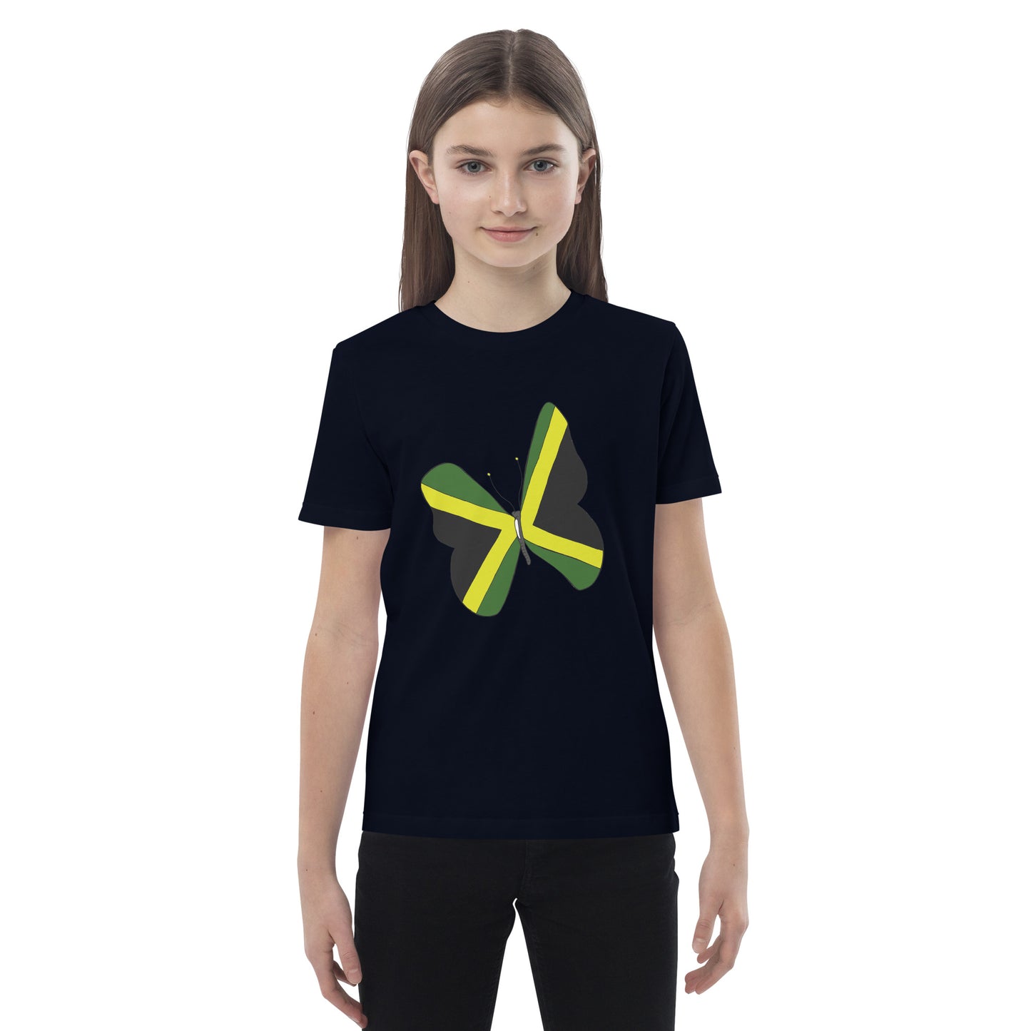 Biologisch katoenen kinder t-shirt "JA Butterfly".