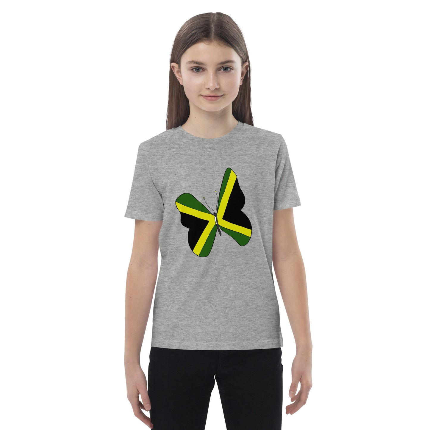 Biologisch katoenen kinder t-shirt "JA Butterfly".