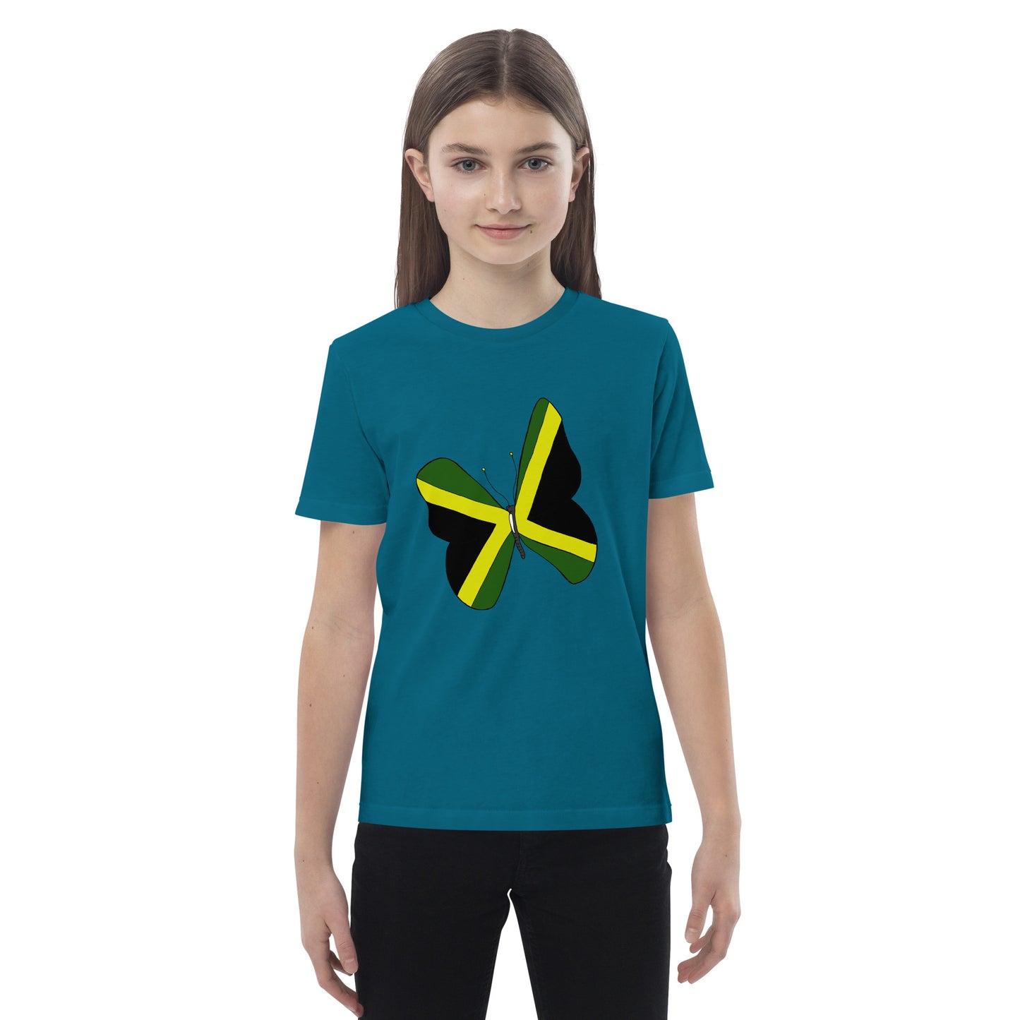 Biologisch katoenen kinder t-shirt "JA Butterfly".